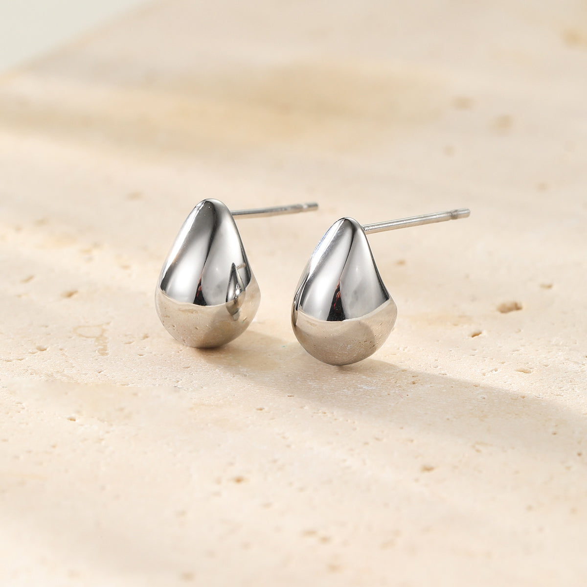 Mini Dome Hoop Earrings Stainless Steel